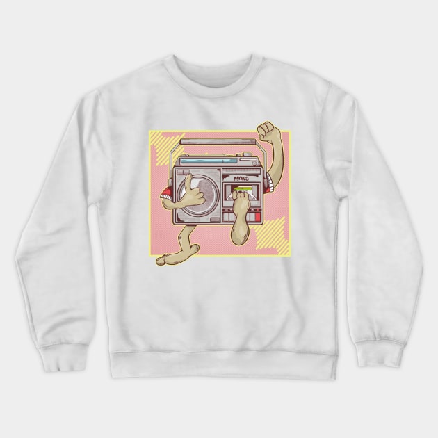 Eighties mono cassette player Crewneck Sweatshirt by mailboxdisco